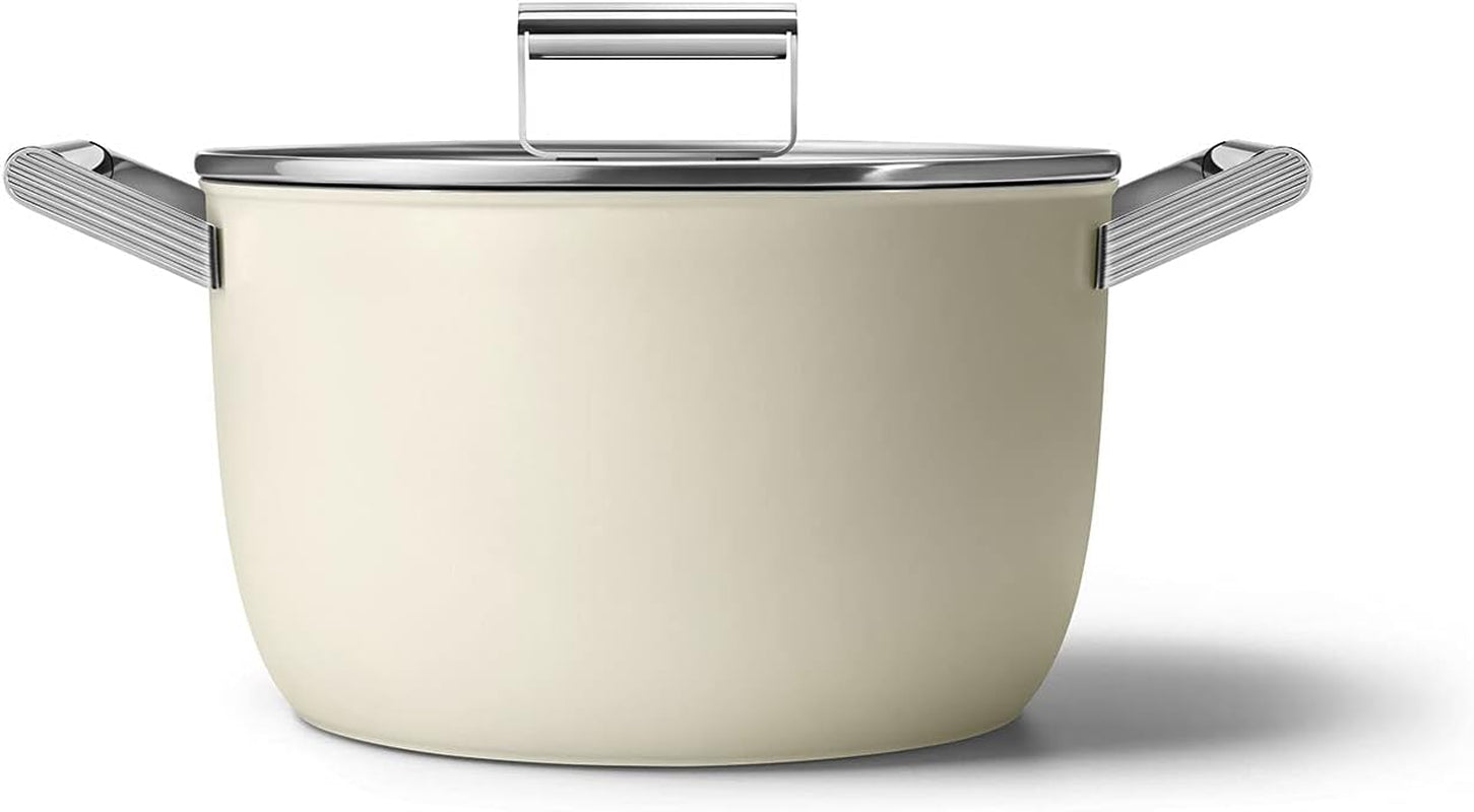 Cream 8-Quart 10-Inch Casserole Dish with Lid