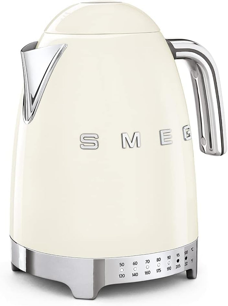 Cream Stainless Steel 50'S Retro Variable Temperature Kettle