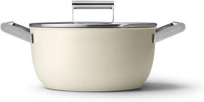 Cream 5-Quart 9.5-Inch Casserole Dish with Lid