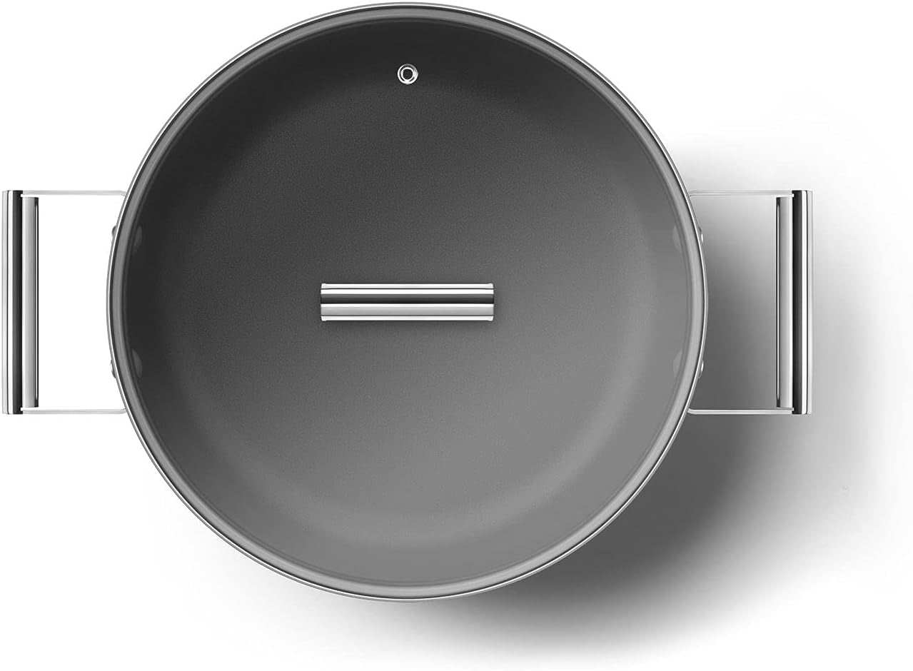 Cookware 11-Inch Black Deep Pan with Lid