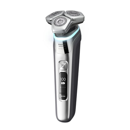 9500 Rechargeable Wet & Dry Electric Shaver with Quick Clean, Travel Case, Pop up Trimmer, S9985/84, Black