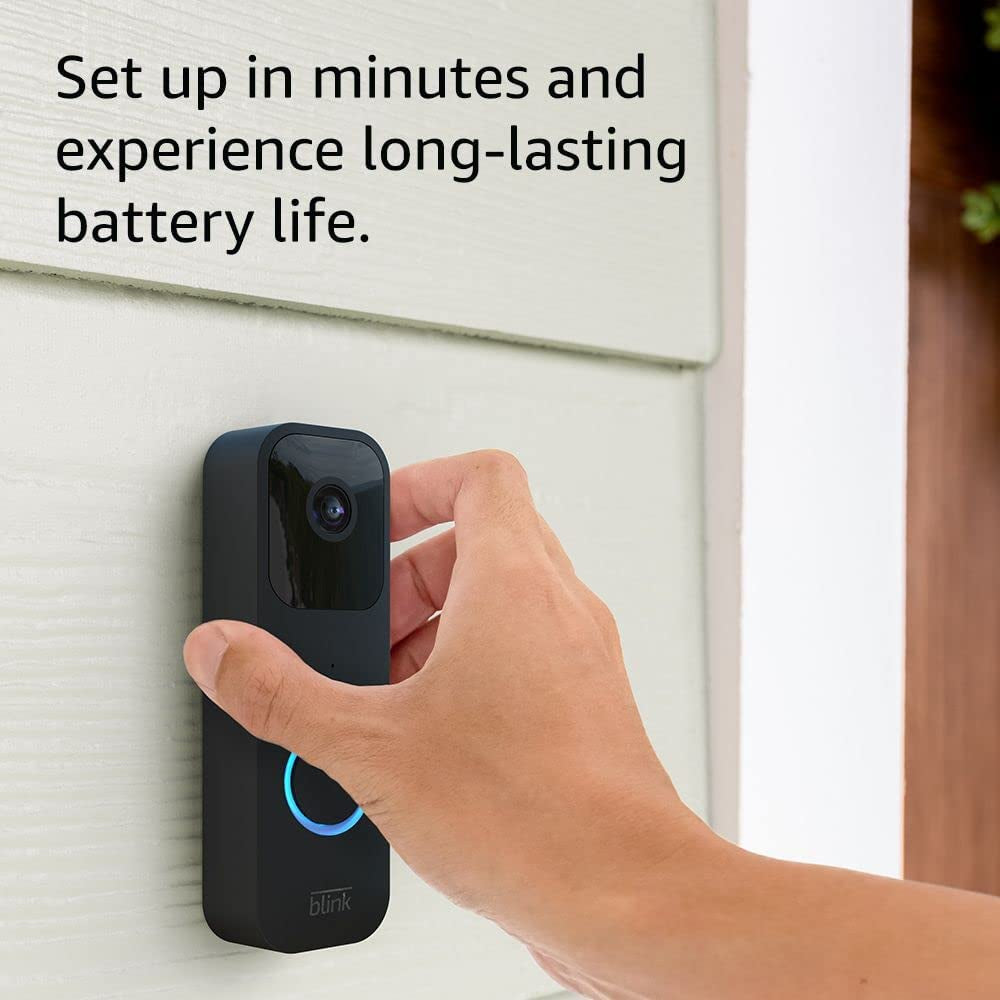 Video Doorbell | Two-Way Audio, HD Video, Motion and Chime App Alerts and Alexa Enabled — Wired or Wire-Free (Black)