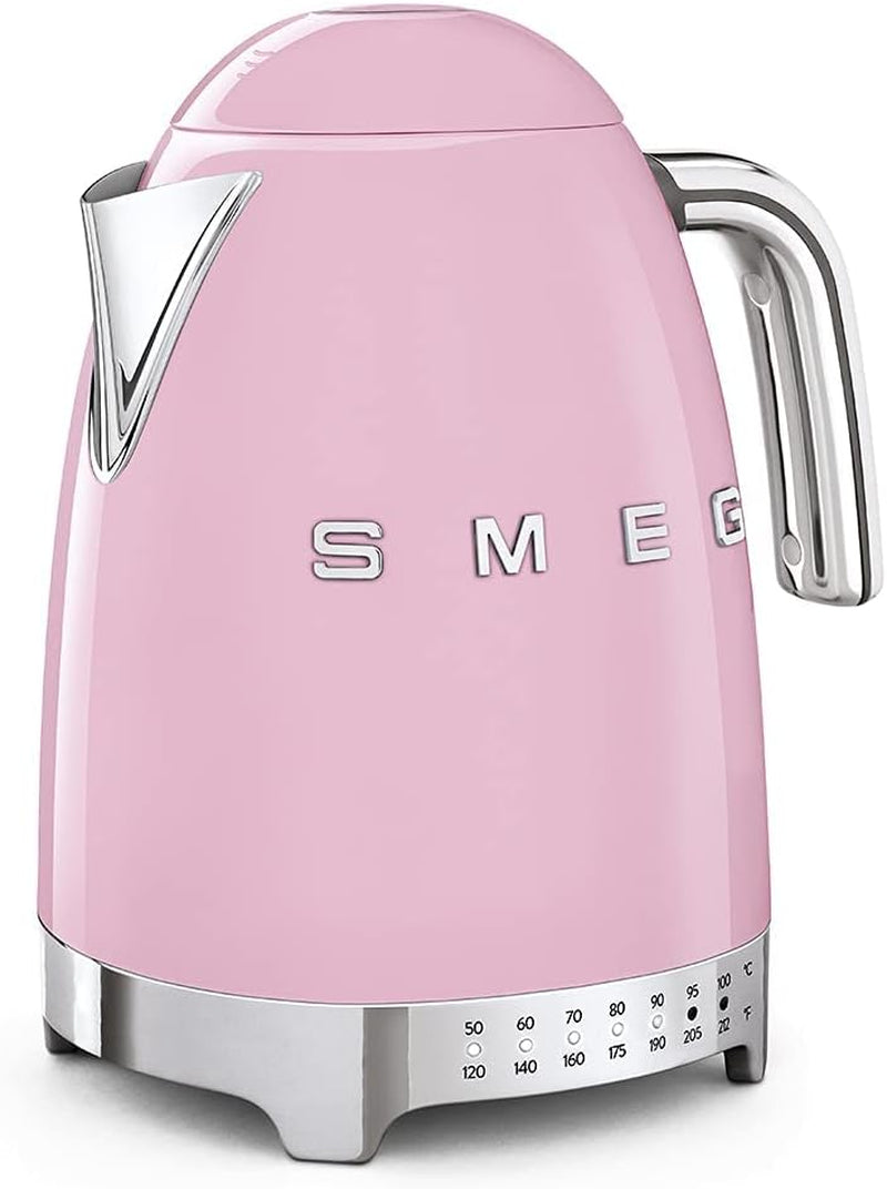 Pink Stainless Steel 50'S Retro Variable Temperature Kettle