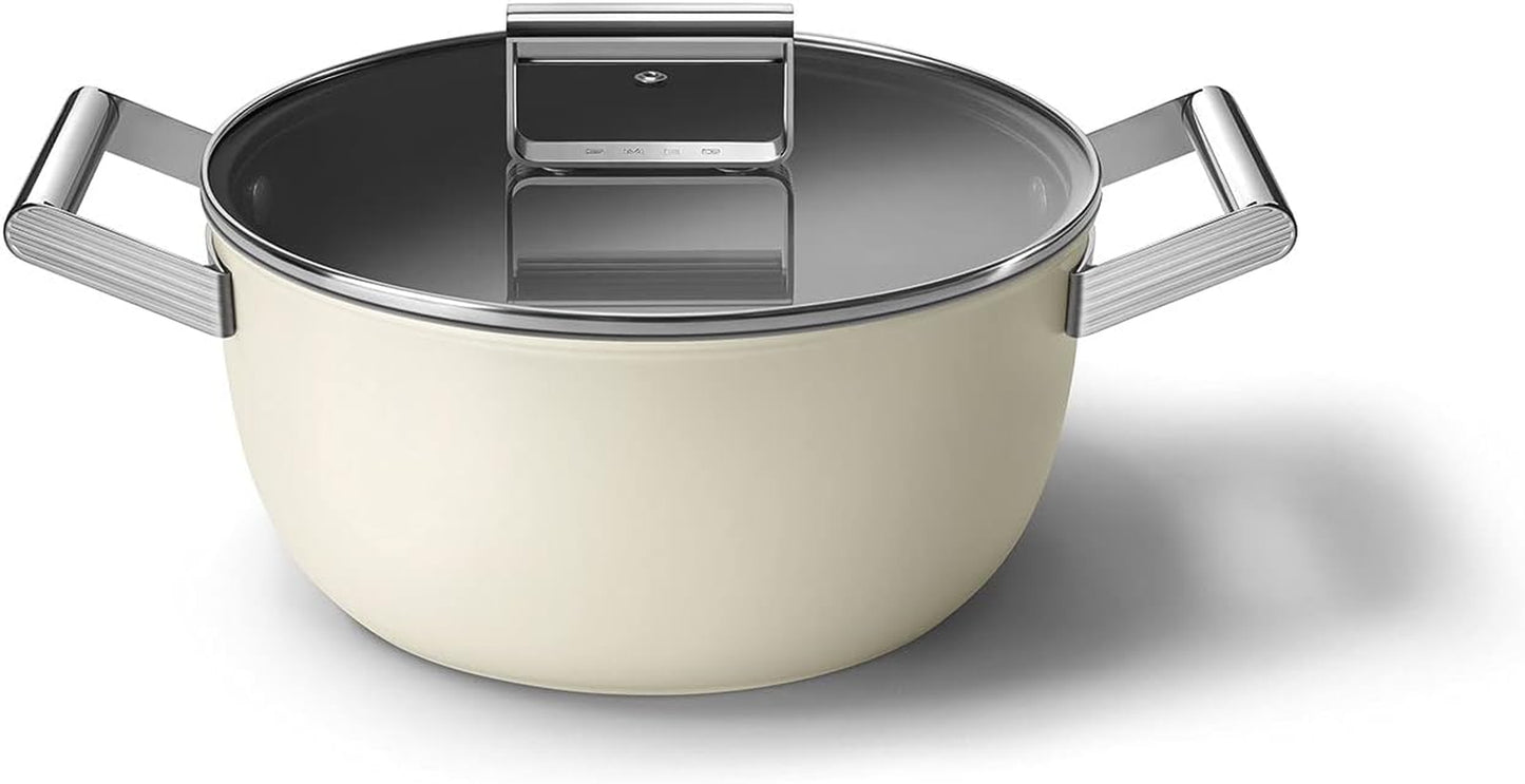 Cream 5-Quart 9.5-Inch Casserole Dish with Lid