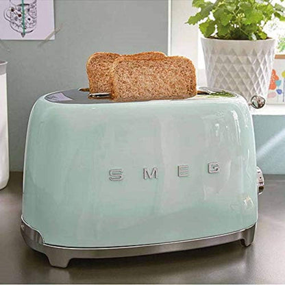 TSF02PGUS 50'S Retro Style Aesthetic 4 Slice Toaster, Pastel Green
