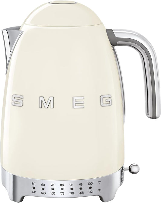 Cream Stainless Steel 50'S Retro Variable Temperature Kettle