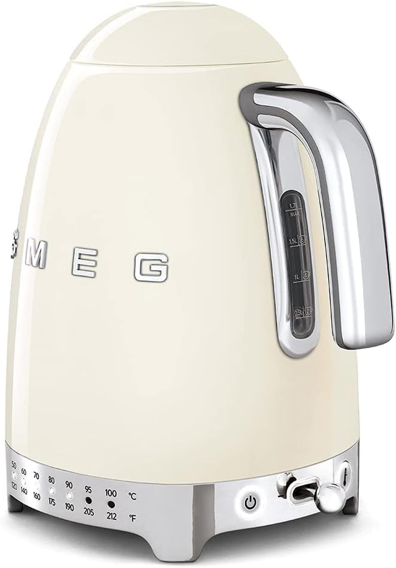 Cream Stainless Steel 50'S Retro Variable Temperature Kettle