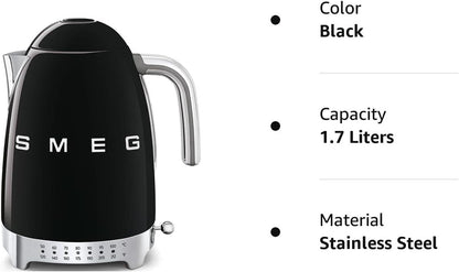 Black Stainless Steel 50'S Retro Variable Temperature Kettle
