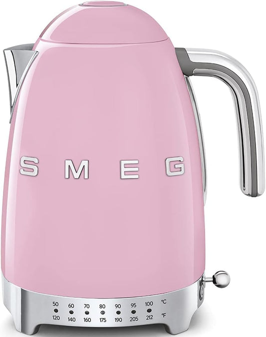 Pink Stainless Steel 50'S Retro Variable Temperature Kettle