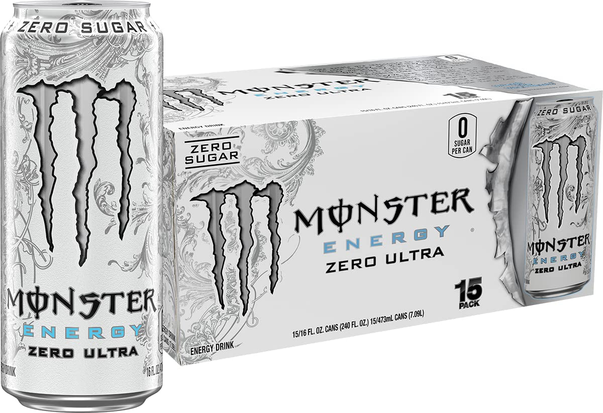 Zero Ultra, Sugar Free Energy Drink, 16 Fl Oz (Pack of 15)