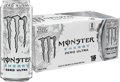 Zero Ultra, Sugar Free Energy Drink, 16 Fl Oz (Pack of 15)