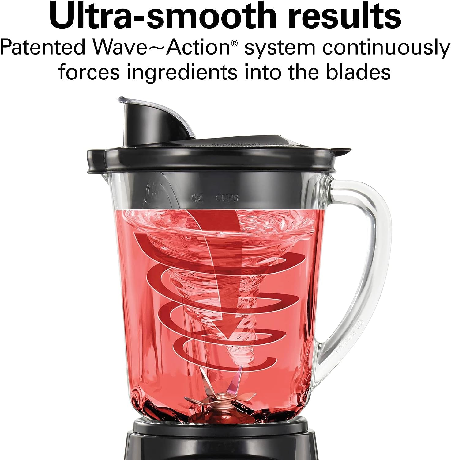 Power Elite Wave Action Blender for Shakes and Smoothies, Puree, Crush Ice, 40 Oz Glass Jar, 12 Functions, Stainless Steel Ice Sabre Blades, 700 Watts, Black (58148A)