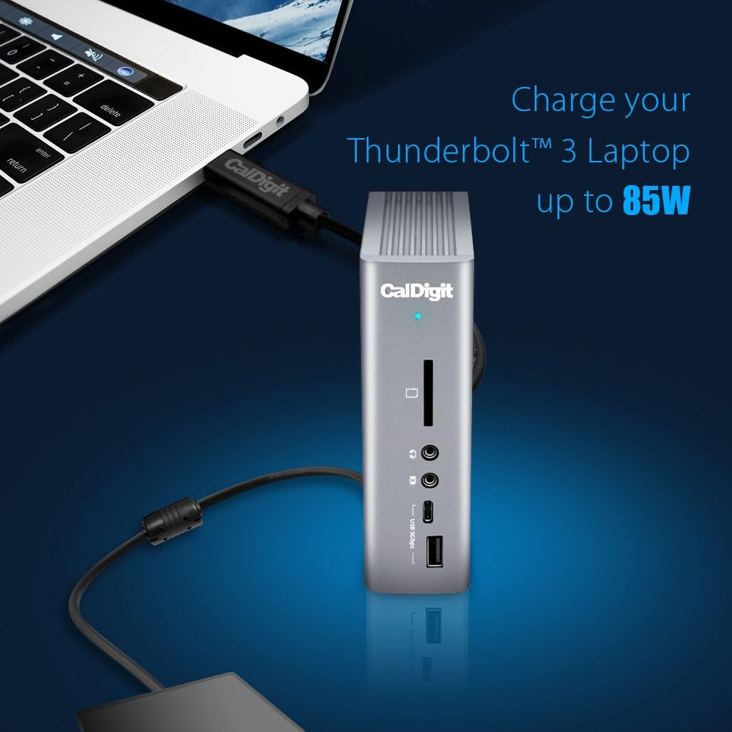 TS3 plus Thunderbolt 3 Dock - 87W Charging, 7X USB 3.1 Ports, USB-C Gen 2, Displayport, UHS-II SD Card Slot, Gigabit Ethernet for Mac & PC, Thunderbolt 4 Compatible (0.8M/2.62Ft Cable)