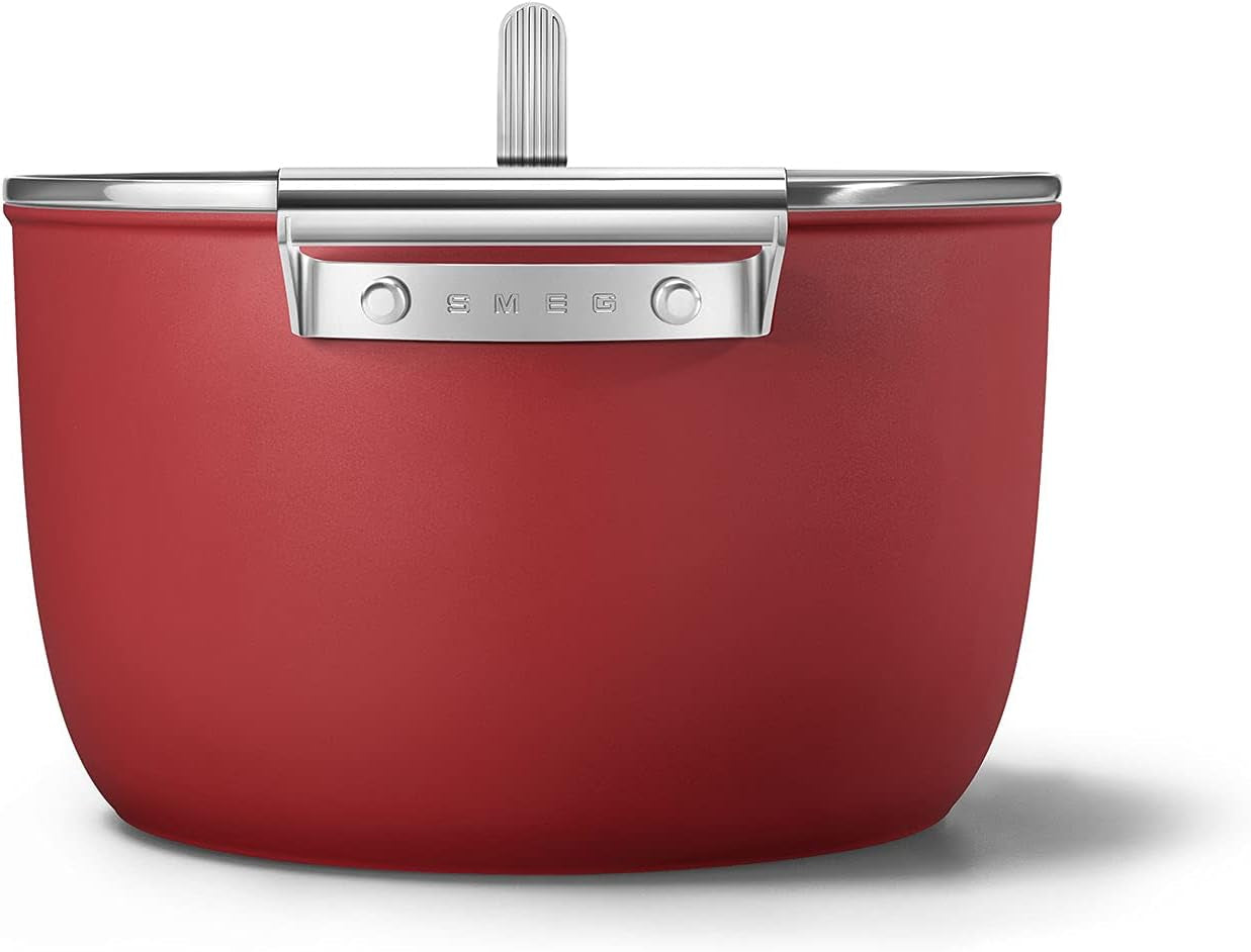 Red 8-Quart 10-Inch Casserole Dish with Lid