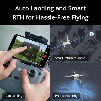 Mini 3 ( RC), Lightweight Mini Drone with 4K HDR Video, 38-Min Flight Time, True Vertical Shooting, Return to Home, up to 10Km Video Transmission, Drone with Camera for Beginners