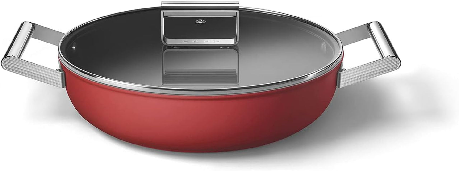 Cookware 11-Inch Red Deep Pan with Lid