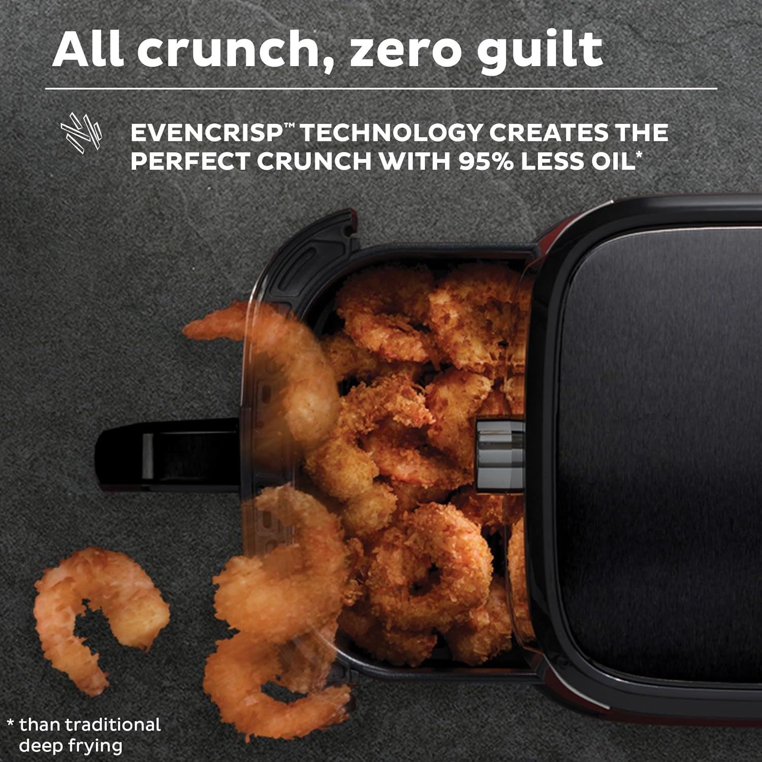 Instant Vortex 6QT XL Air Fryer, 4-In-1 Functions That Crisps, Roasts, Reheats, Bakes for Quick Easy Meals, 100+ In-App Recipes, Is Dishwasher-Safe, from the Makers of , Black