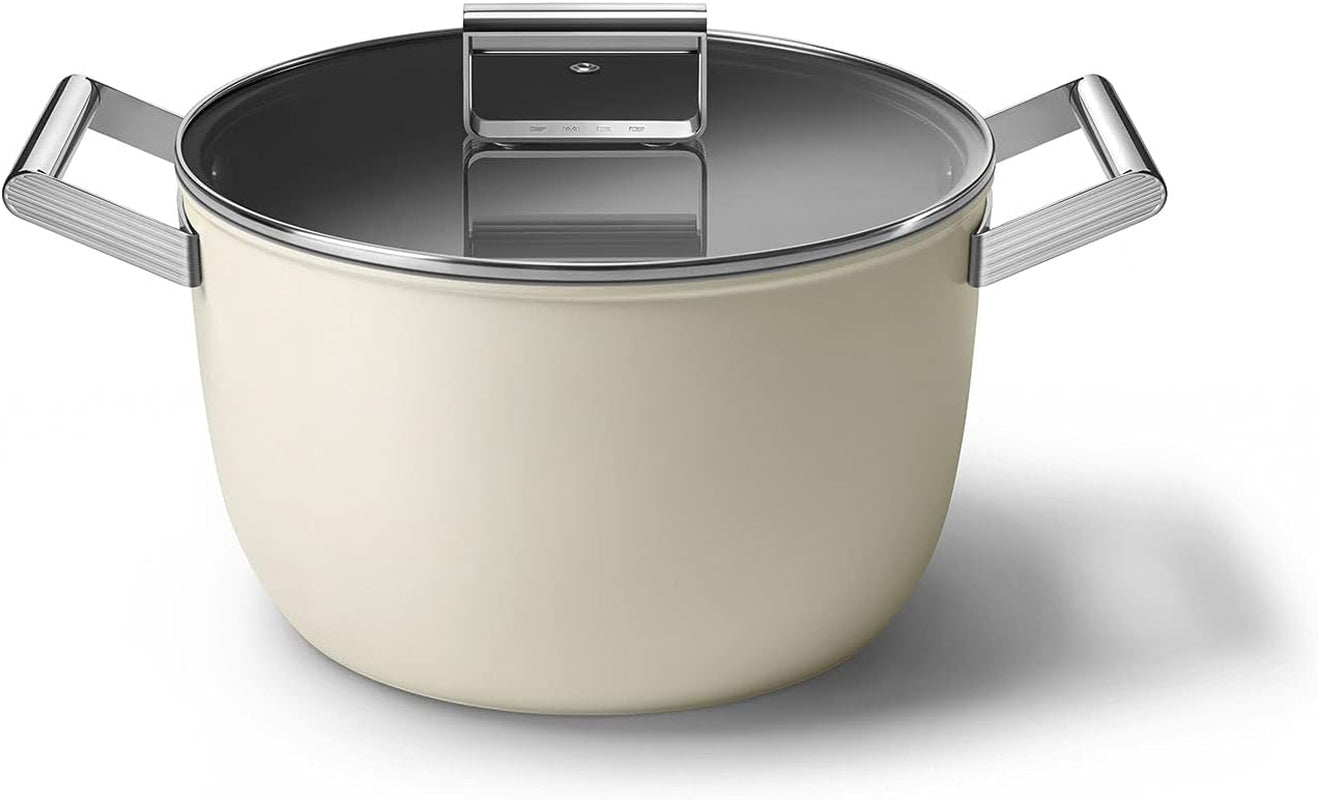 Cream 8-Quart 10-Inch Casserole Dish with Lid