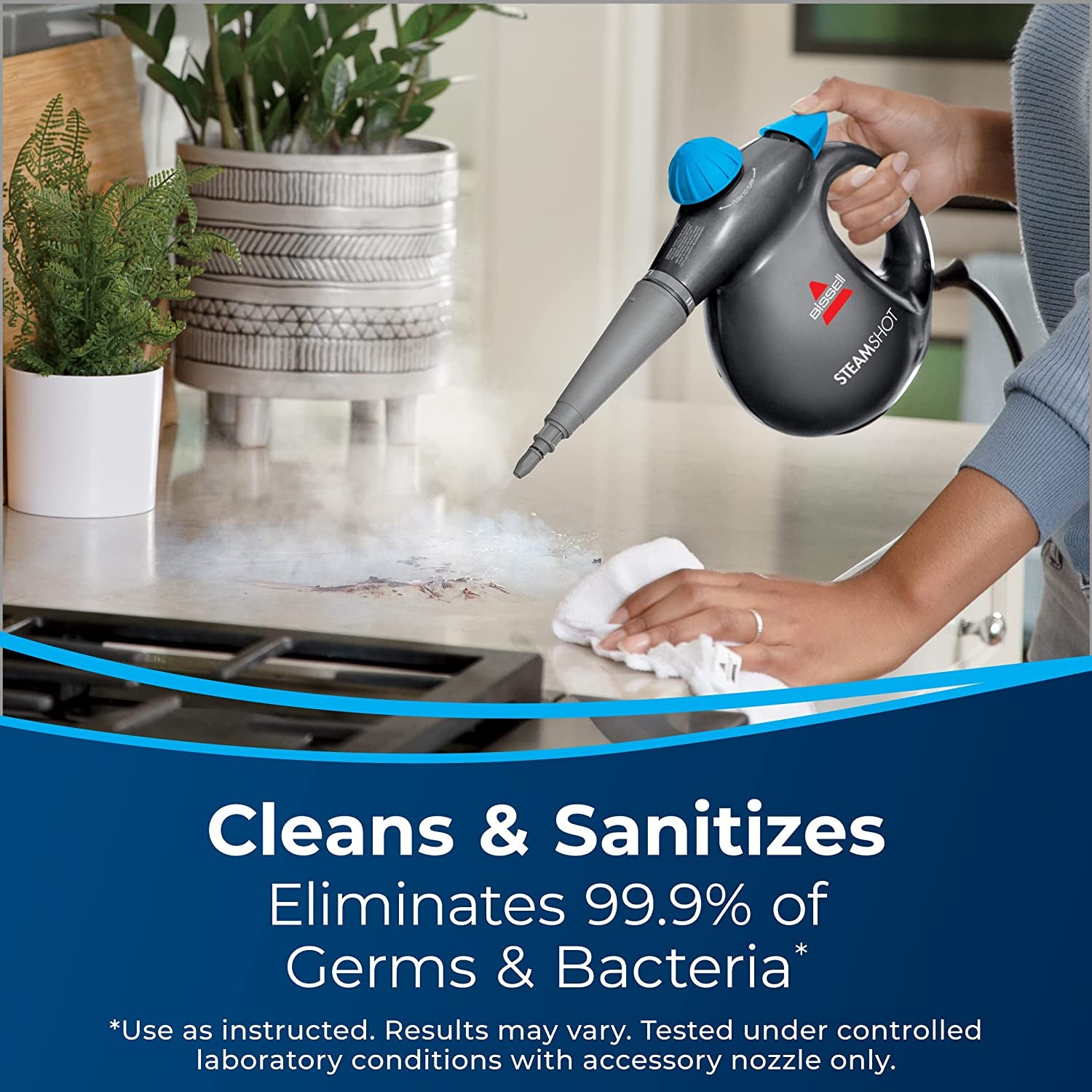 Steamshot Hard Surface Steam Cleaner with Natural Sanitization, Multi-Surface Tools Included to Remove Dirt, Grime, Grease, and More, 39N7V